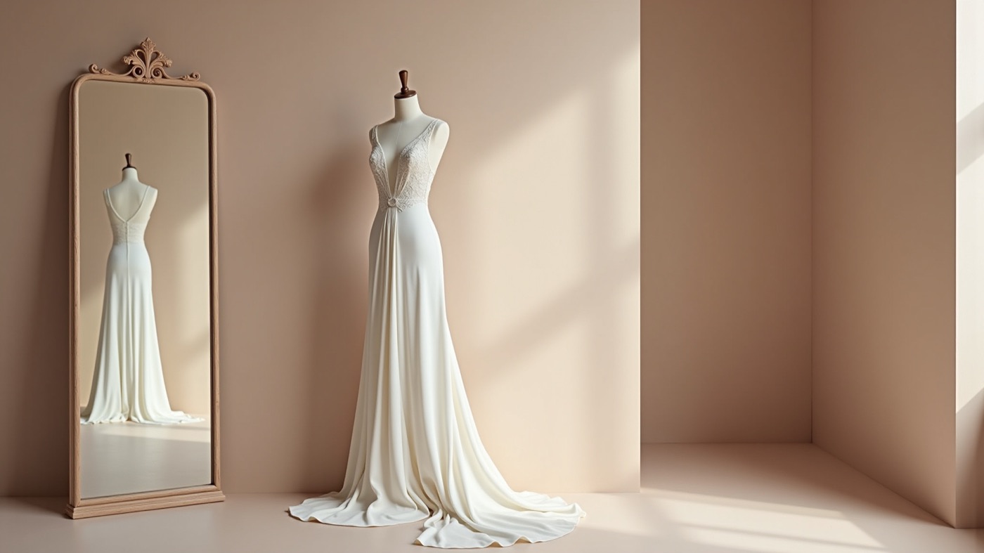 Bridal gown on a mannequin